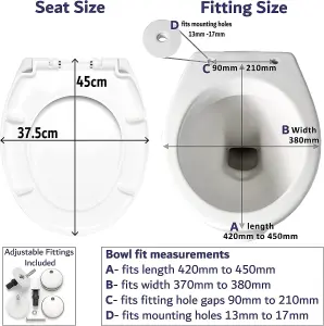 Soft Close Anti Bacterial Toilet Seat With Easy Release