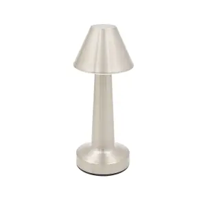 Global Gizmos Rechargeable LED Table Lamp - Silver