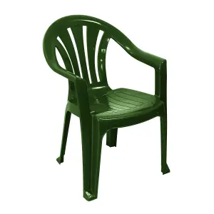 simpa Solana Green Plastic Garden Chairs - Set of 4