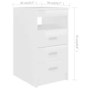 Berkfield Desk High Gloss White 140x50x76 cm Engineered Wood