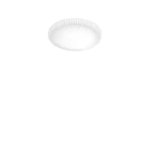 Ideal Lux Atrium Integrated LED Patterned Glass Flush Ceiling Light White 1200Lm 3000K