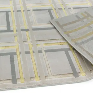 Abstract Geometric Modern Striped Tartan Easy to clean Rug for Bed Room Living Room and Dining Room-160cm X 230cm