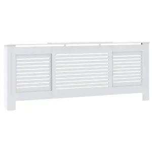 Berkfield MDF Radiator Cover White 205 cm