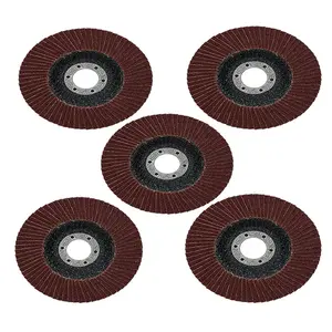 80 Grit Flap Discs Sanding Grinding Rust Removing For 4-1/2" Angle Grinders 5pc