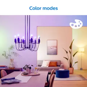 Philips WiZ SES 40W LED Cool white, RGB & warm white Candle Dimmable Light bulb