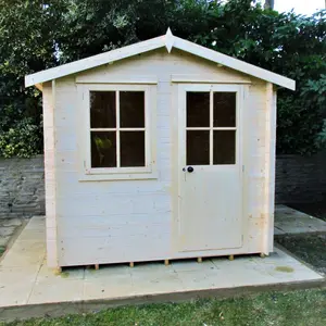 Piagge 8 x 8 Ft. Tongue & Groove 19mm Log Cabin No