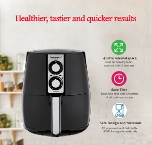 INNOTECK Kitchen Pro Air Fryer - 4 Litre - Black (DS-5271)