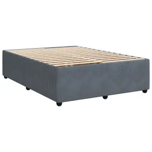 Berkfield Bed Frame without Mattress Dark Grey 140x190 cm Velvet