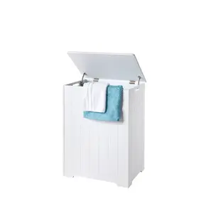 Wood Cabinet Laundry Hamper with Handles