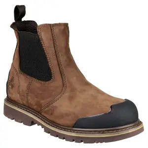 Amblers Safety FS225 Goodyear Welted Waterproof Pull On Chelsea Safety Boot Brown