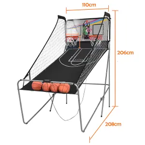 Costway Foldable Double Shot Basketball Arcade Game Basketball Challenge Game