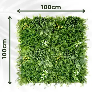 Artificial Plant Flower Living Wall Panels Realistic - Beacon Fern - Indoor / Outdoor - 1m x 1m - Home, Garden, Office