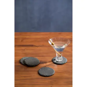 Maison by Premier Slate Round Coasters - Set of 4