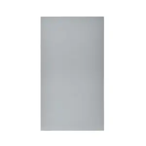 GoodHome Alisma High gloss grey Slab Tall wall Cabinet door (W)500mm (H)895mm (T)18mm