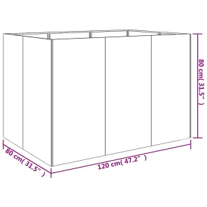 Berkfield Garden Raised Bed 120x80x80 cm Corten Steel