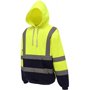 Yoko Mens Hi Vis Reflective Hoodie