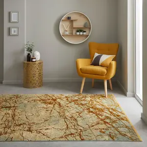 Emerald EMR101 Yellow Abstract Rug by Concept Looms-120cm X 180cm