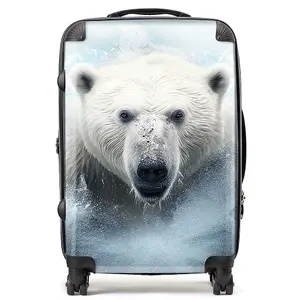 Polar Bear Splashart Suitcase - Medium