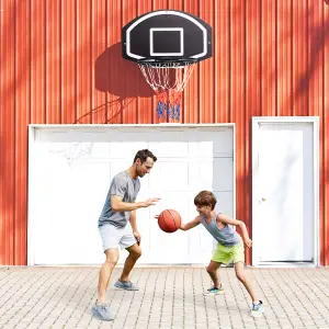 Costway Wall Mounted Basketball Hoop Set Large Indoor Basketball Games