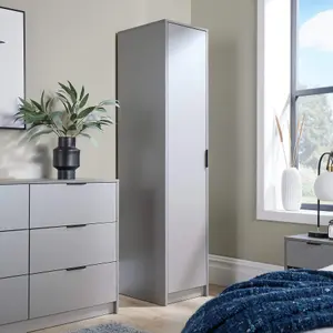 Home Source Phoenix 1 Door Wardrobe Grey