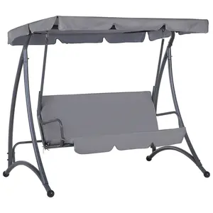 Patio Swing TEMPLE Metal Dark Grey