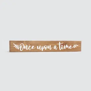 Peak Heritage Engraved Wooden Wedding Sign 60cm - Once Upon A Time