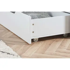 Alfie King Storage Bed In White