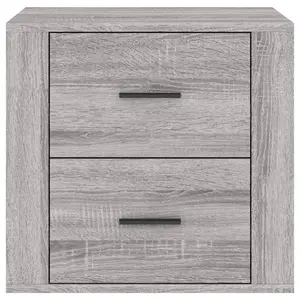 Berkfield Bedside Cabinet Grey Sonoma 50x39x47 cm