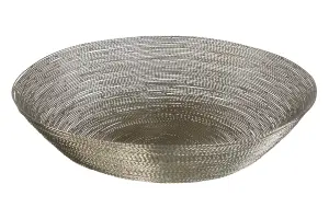 Interiors by Premier Hege 5cm Nickel Wire Decorative Bowl