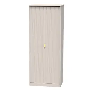 Diamond Ready assembled Contemporary Kashmir Double Wardrobe (H)1970mm (W)740mm (D)530mm