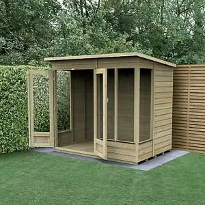 Beckwood Pent Summerhouse 7x5 - Double Door - 4 Windows