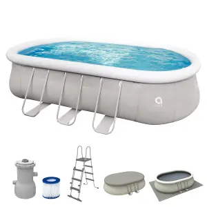 Avenli 20ft x 12ft x 48" Oval Above Ground Swimming Pool, Filter Pump & Accessories