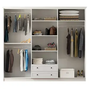 VIENNA 6 Door 2 Drawer Wardrobe, White