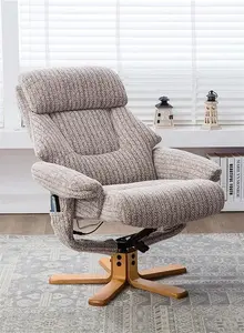 Careco, Trieste Heat And Massage Swivel Recliner – Heat & Massage Therapy, Swivel Function, Ergonomic Recline