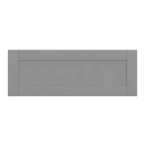 GoodHome Alpinia Matt slate grey wood effect Shaker Drawer front, bridging door & bi fold door