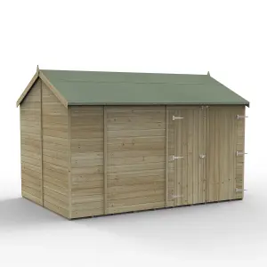 Timberdale 12x8 Reverse Apex Shed No Window - Double Door