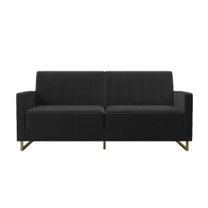 Skylar Sofa Bed in Velvet Black