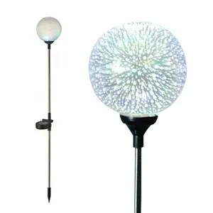 Haven Plastic Solar Garden 3D Globe Light Solar Panel Collects Sunlight to Charge Attractive look