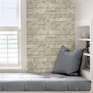 NuWallpaper NU3383 Landmark Peel & Stick Wallpaper, Grey