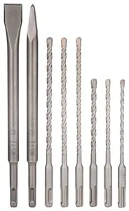 Bosch Professional SDS Plus & Chisel Hammer Drill Bit Set - 8 Pieces