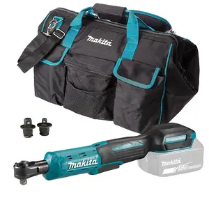 Makita DWR180Z 18v Ratchet Wrench 1/4" - 3/8" Square Drive + Makita Shoulder Bag