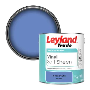 Leyland Trade Vinyl Soft Sheen Walls & Ceilings Emulsion Paint Violets are Blue (PPG1246-6) - 2.5L