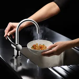 InSinkErator Chrome effect Filtered steaming, hot & cold water tap