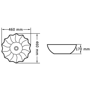 Berkfield Wash Basin 46x17 cm Ceramic White