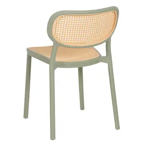 Vernia Stacking Side Chair (Set of 2) Green