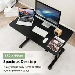 Costway 110 x 60cm Electric Height Adjustable Standing Desk Sit to Stand Computer Workstation Table