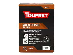 Toupret Quick Drying Wood Repair Filler - White - 1Kg