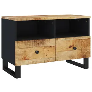 Berkfield TV Cabinet 70x33x46cm Solid Wood Mango