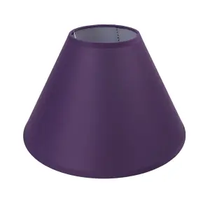 14" Luxury Cotton Textured Fabric Coolie Light Shade Purpose Table Floor Ceiling Practical & Eye Caring Lampshade Plum