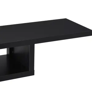 HOMCOM Wall Mounted Media Console, Floating TV Stand Component Shelf, Black